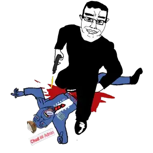 bernd, chudjak, hanging troonjak, troonjak, chud's hitman, 2soyjaks, ack, black eyes, black hair, black shirt