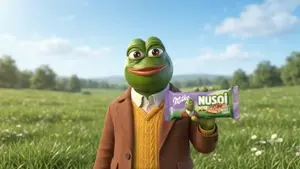 pepe, pepelaugh, soy products, 1nas, advertisement, animated, candy, chocolate, field, food