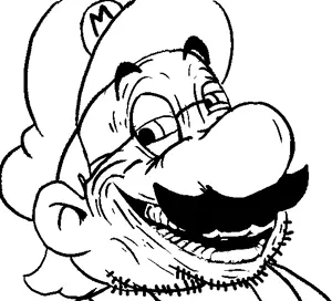 cheesecake, mario, toasterjak, useful soys, 1soyjak, big nose, black mustache, cd-i, chubby, clothes