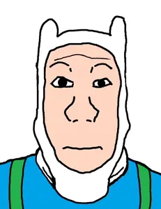 markiplier soyjak, neutralplier, backpack, cartoon, cartoon network, cleavage, closed mouth, clothes, finn the human, neutral