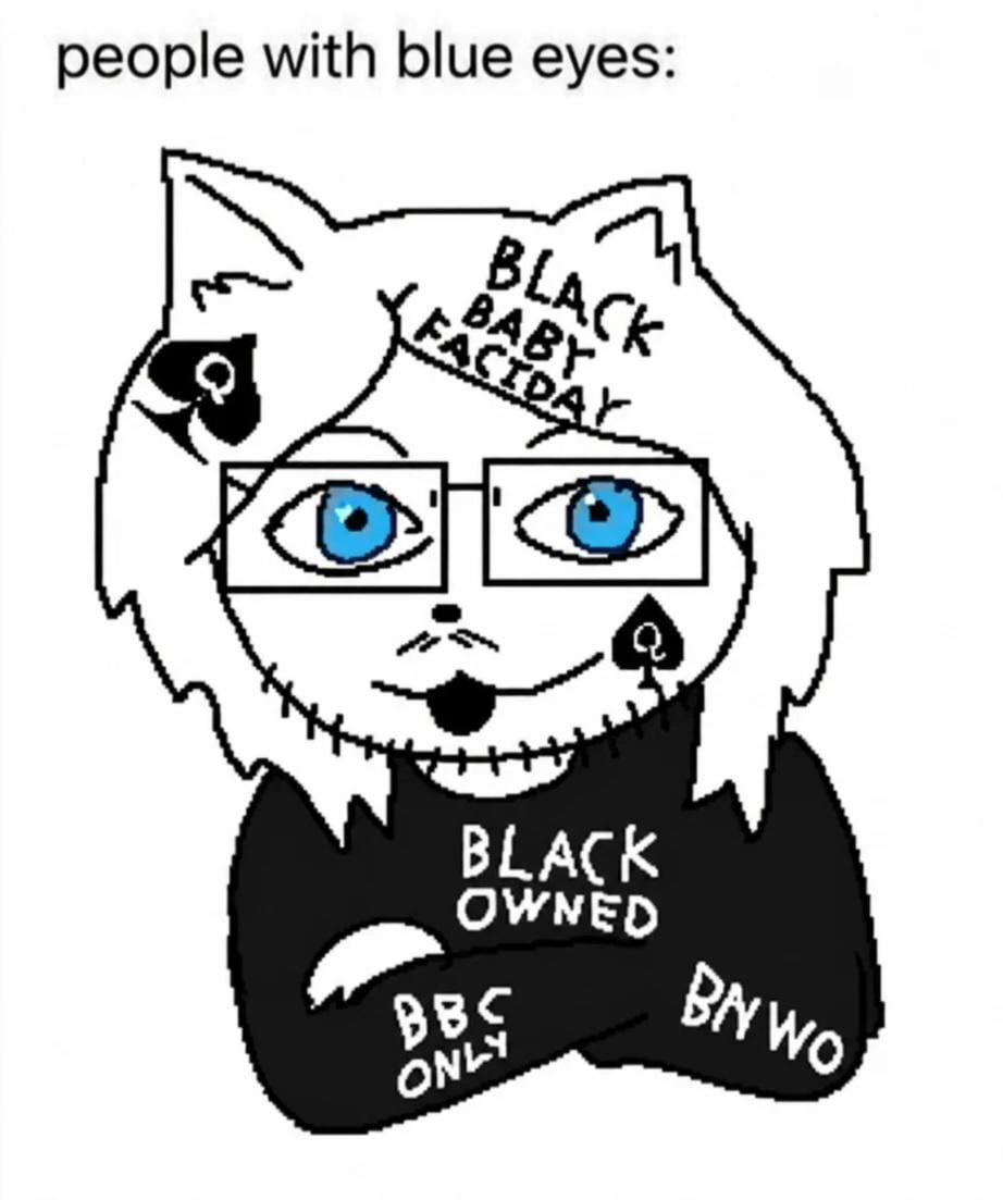 glegle, gleglejak, aryan, 1soyjak, a10 eyes, animal, animal ears, anthro, bbc, bbc only