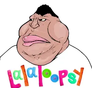 meximutt, big lips, black hair, brown skin, closed mouth, fat, hair, lalaloopsy, lips, no beard