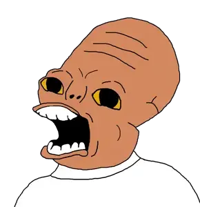 admiral ackbar, admiral -ackbar, 1soyjak, admiral, alien, bald, big eyes, glasses, looking at you, mon calamari