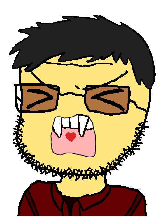 soykio kid, unknown, 1soyjak, angry, asian, black hair, buck teeth, chink, closed eyes, fangs