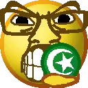 feraljak, nuurumoji, 1soyjak, angry, bald, ball, black eyes, circle, emoji, emoticon