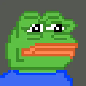 pepe, amphibian, animal, animated, big lips, black eyes, blue shirt, closed mouth, crying, frog
