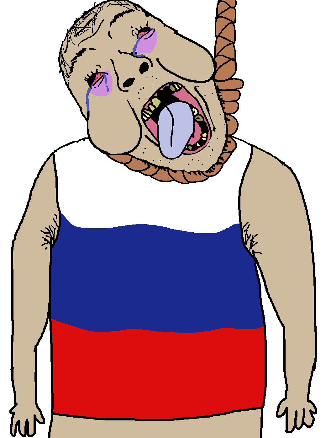 bernd, troonjak, ack, bloodshot eyes, brown skin, clothes, crooked teeth, crying, flag, hair