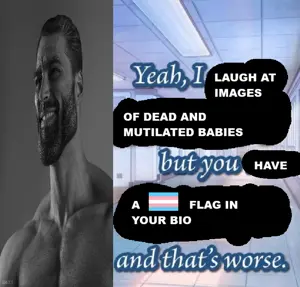 gigachad, gigachaded, beard, buff, drawn background, ears, eyebrows, gray background, gray skin, half open mouth