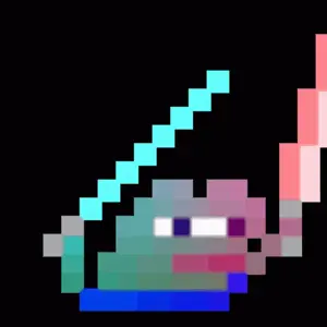 pepe, amphibian, animal, animated, black background, black eyes, blue shirt, closed mouth, dance, frog