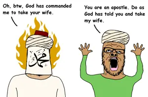 Muhammad had a friend named Zeid. This man had a beautiful wife with whom Muhammad fell in love.