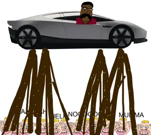 sheeeit, cobson, bharat, black hair, black skin, blonde hair, brown skin, car, full body, hair
