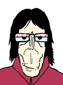 markiplier soyjak, euromutt, female euromutt, female markiplier, euromutt, 1soyjak, black eyes, black hair, closed mouth, female