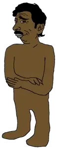 turrican, pajeetjak, 1soyjak, black eyes, black hair, brown skin, closed mouth, crossed arms, full body, hair