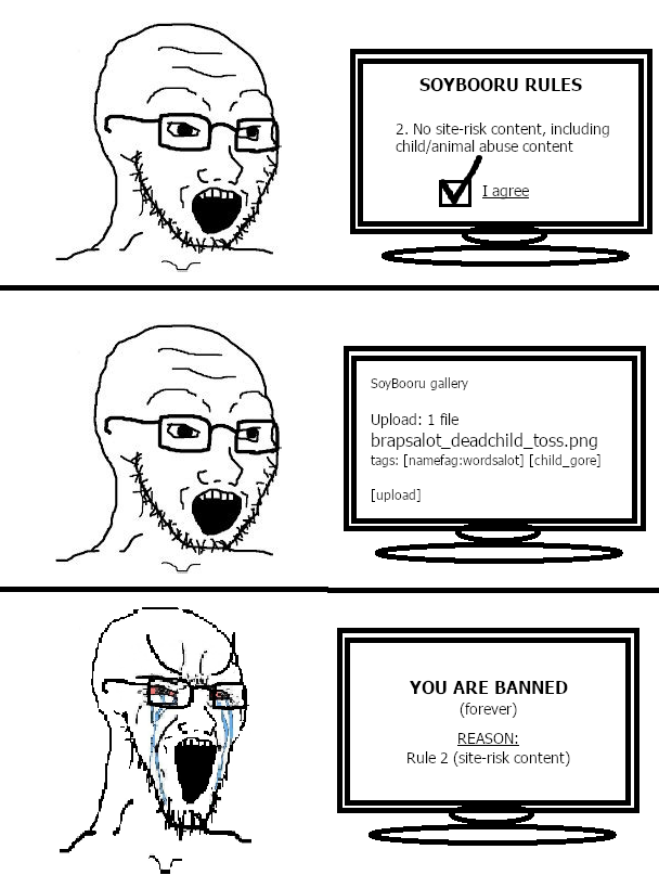 soyak, soyak (crying), 3soyjaks, ban, banned, banned user, bloodshot eyes, clothes, comic, crying