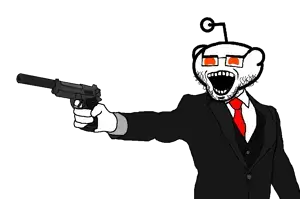 snoojak, 1soyjak, arm, bald, beretta, beretta 92, black suit, clothes, firearm, glasses