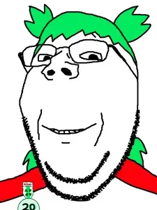 gapejak, wholesome soyjak, 1soyjak, 20, 4chan, 4cuck, anime, badge, black eyes, chin