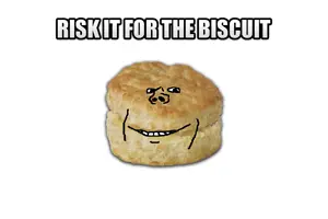 impish soyak ears, 1soyjak, biscuit, black eyes, closed mouth, dough, drop shadow, food, happy, impact (font)