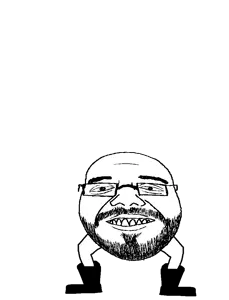 bukelejak, 1soyjak, bald, beard, black eyes, boot, boots, bukele, cleavage, front view