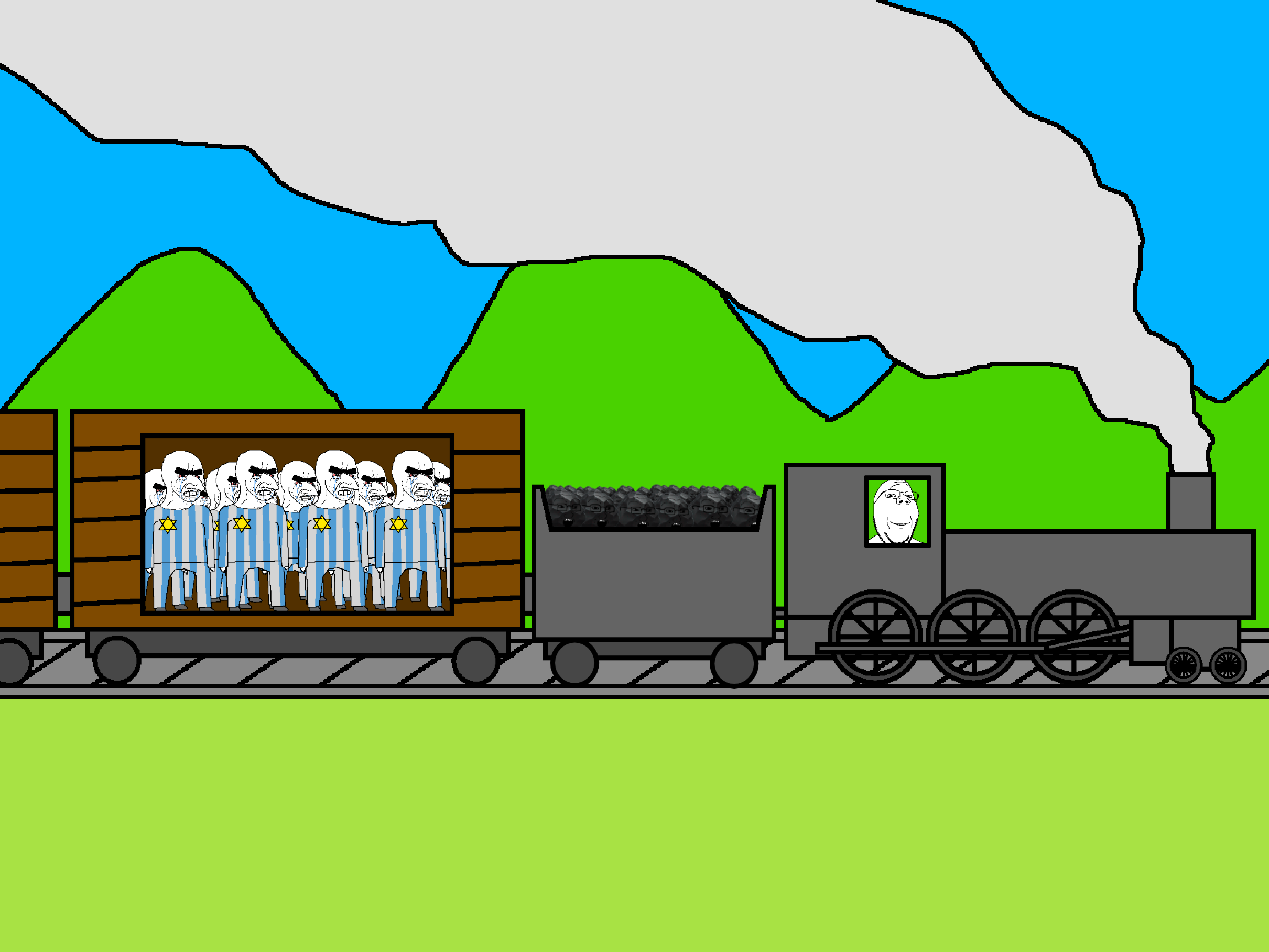 crying wojak, wojak, gapejak, soyak, wholesome soyjak, angry, bald, big nose, blue sky, clothes