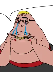 nate higgers, meximutt, obese chudnugget, big-boy, morbidmutt, obsessedchudnugget, natejak, 1soyjak, angry, bald