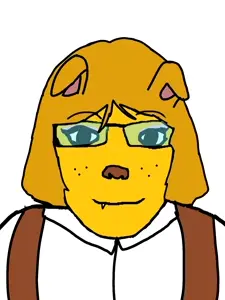 femjanny, markiplier soyjak, lawrence, femjak, jannyjak, 1soyjak, animal, animal ears, black eyes, closed mouth