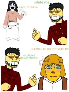femjanny, soytan, markiplier soyjak, soykio kid, lawrence, 1nas, 3soyjaks, animals, beanie, black hair