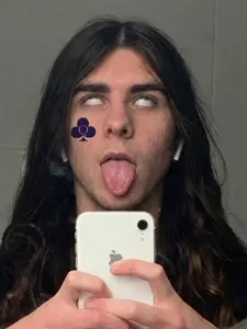 spadeson, 1nas, airpod, airpods, brown hair, ears, face, front view, hair, irl background