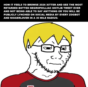 nate higgers, soyak, natejak, 1 year on bald men with glasses website, 1soyjak, award, black box, blonde hair, bowl cut, closed mouth