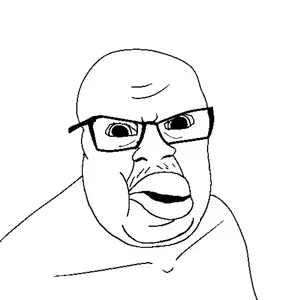 feraljak, meximutt, bantujeet, bantumutt, feraljeet, bantujeet-ified soyjaks, 1soyjak, bald, cleavage, glasses