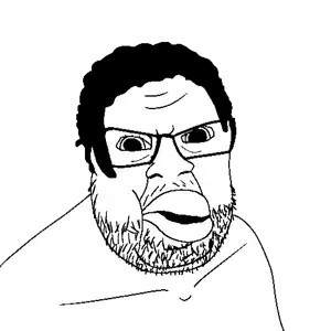 feraljak, meximutt, bantujeet, bantumutt, feraljeet, bantujeet-ified soyjaks, 1soyjak, black hair, cleavage, glasses