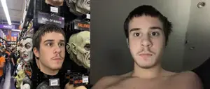 autistic, black eyes, black hair, closed mouth, communiaryan, ears, eyebrows, face mask, gay, hair