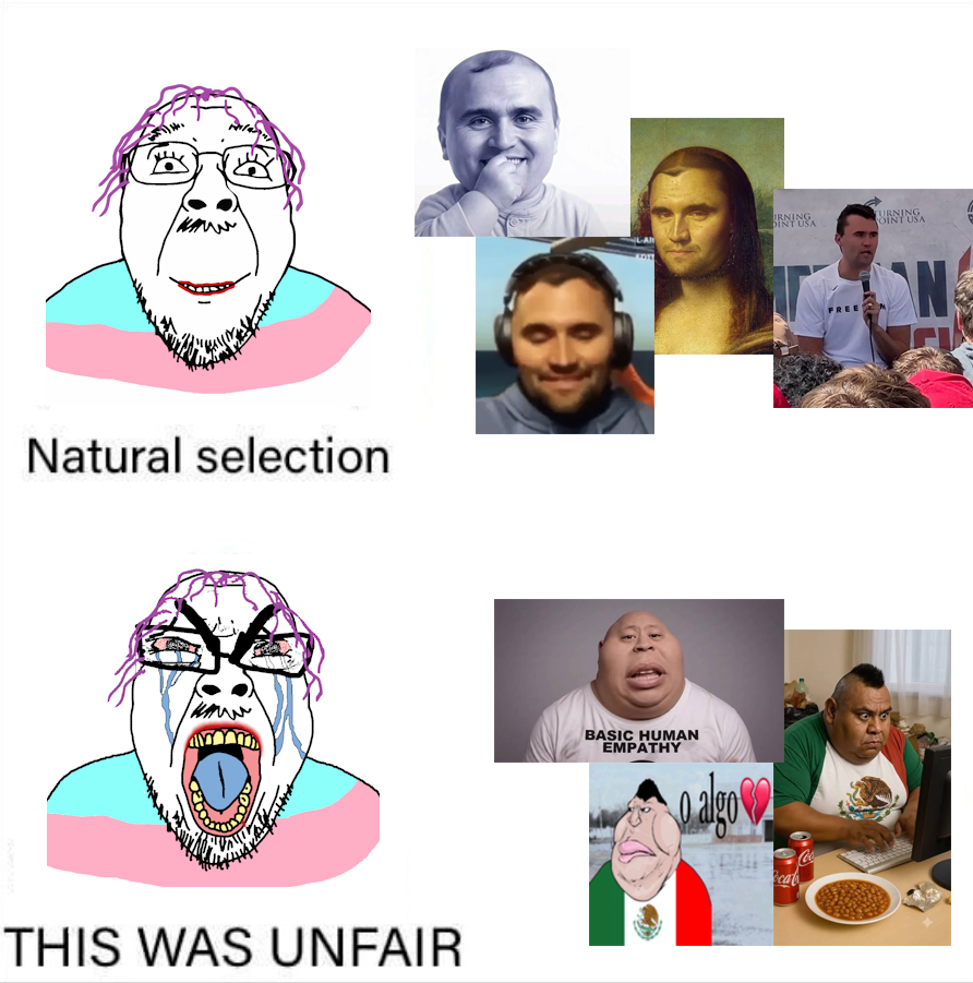 bernd, cryboy soyjak, meximutt, chinkmutt, seethejak, troonjak, 3soyjaks, angry, animal, basic human empathy