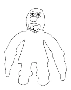 fastthinker, joke soyjaks, useful soys, 1soyjak, bald, black eyes, chubby, dr reflex, front view, full body