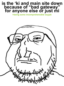 gapejak, adolf, 1soyjak, bald, beard, chubby, closed mouth, glasses, half closed eyes, looking at you