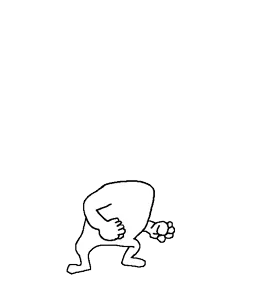 angry, closed mouth, fist, full body, jump, jumping, no beard, no eyes, no glasses, stomp