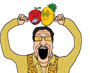 bernd, markiplier soyjak, weirdpenis, hanging troonjak, troonjak, 3soyjaks, ack, apple, bloodshot eyes, brown hair