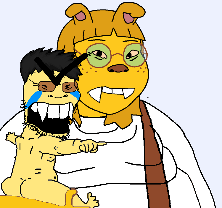 femjanny, markiplier soyjak, soykio kid, soykio girl, femjak, 1soyjak, angry, animal, animal ears, arm