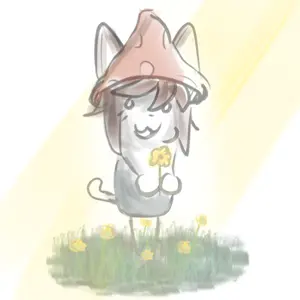 shrooma, tama, animal, brown hair, cat, cat ear, cat ears, catgirl, cute, ears