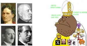 malfoid, miss circle, mymy schoppenboer, meximutt, 1soyjak, adolf hitler, award, bald, benito mussolini, black eyes
