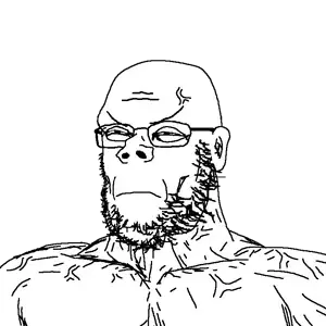 chudjak, gapejak, perceptive chud, perceptive gapejak, fusionjaks, 1soyjak, angry, bald, buff, closed mouth