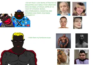 Lmao imagine being a fuggen straightcuck heteropedo that goons to women like those fuggen braniggers and jartyniggers instead of obssesing over big hairy men and their musky coinslots abd bibisees…