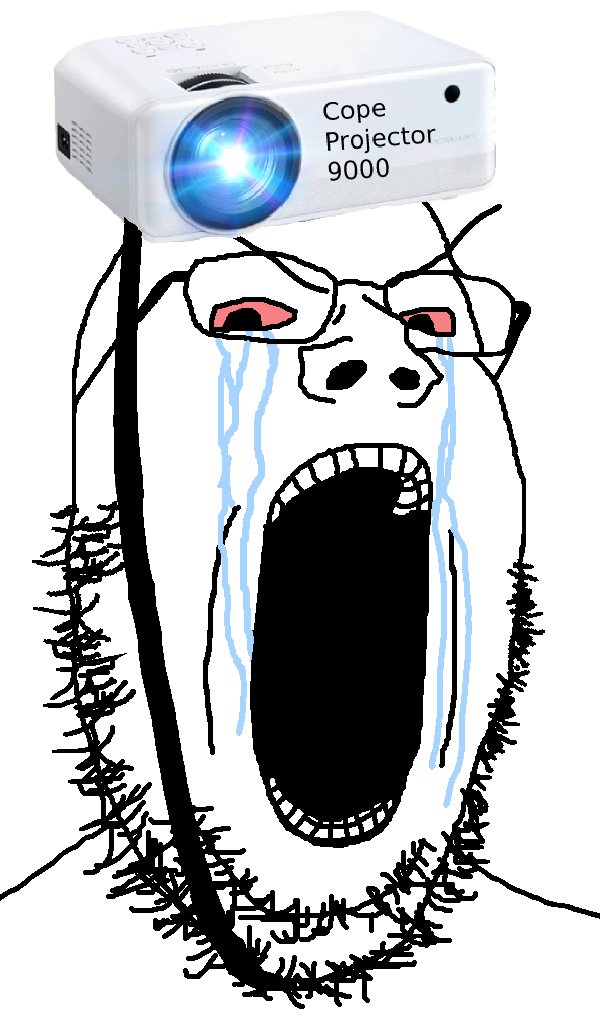 gapejak, 1soyjak, angry, bald, bloodshot eyes, cope, cope projector 9000, crying, fat, gape