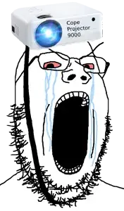 gapejak, 1soyjak, angry, bald, bloodshot eyes, cope, cope projector 9000, crying, fat, gape