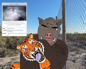 bernd, chudjak, giga animals, 2soyjaks, animals, big lips, bloodshot eyes, boar, buff, choking
