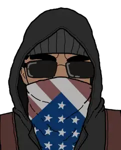 chudjak, patrick, 1soyjak, anarchist, backpack, bandana, beanie, bushy eyebrows, clothes, ear