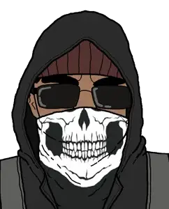 chudjak, patrick, anarchist, backpack, bandana, beanie, black hair, bone, bones, bushy eyebrows
