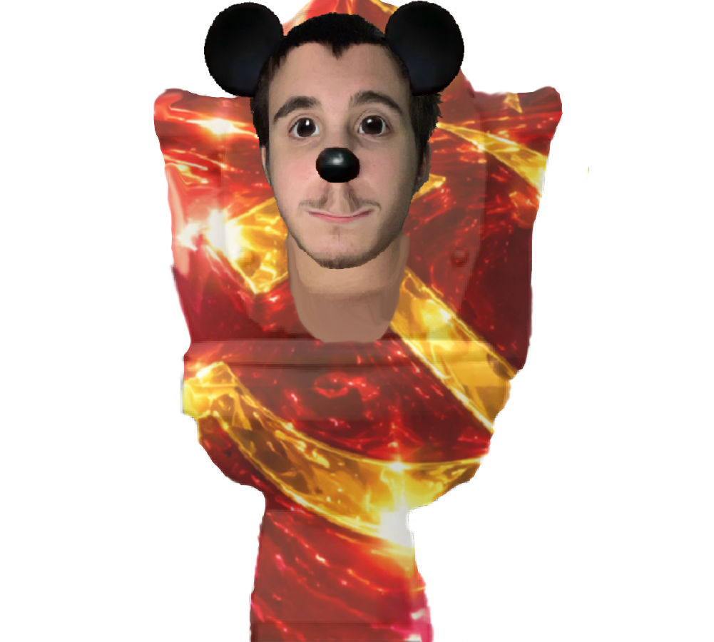 mickey mouse, silver surfer, black hair, brown eyes, closed mouth, commie, communism, communist, front view, full body