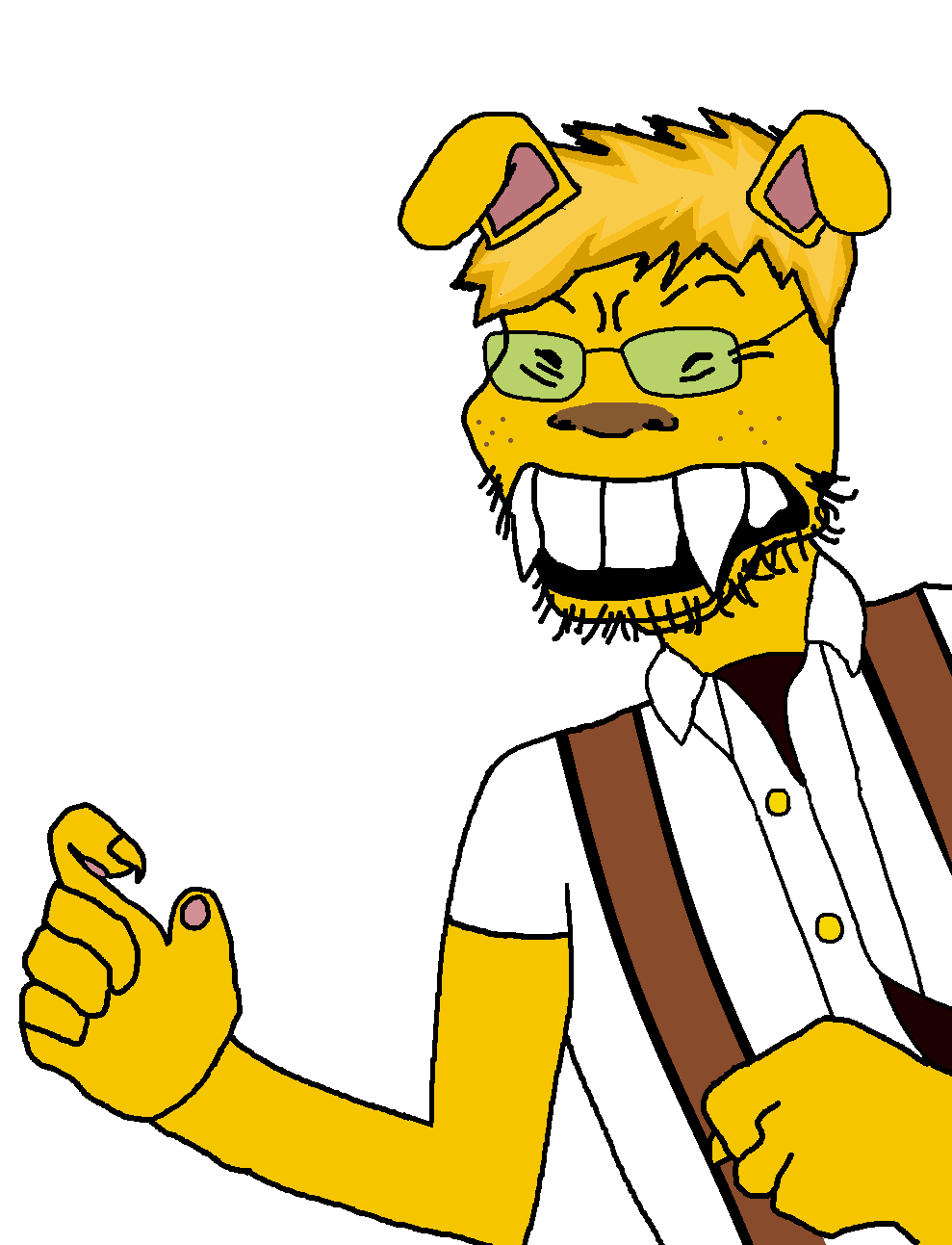 femjanny, soykio kid, soykio girl, femjak, 1soyjak, angry, animal, animal ears, arm, asian