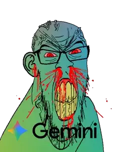 feraljak, feralrage, angry, artificial intelligence, bald, blood, blood from mouth, blood on face, bloodshot eyes, clenched teeth