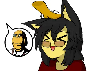 hans amsler, tama, gapejak, wholesome soyjak, jannyjak, 1soyjak, bald, black eyes, black hair, cat ears